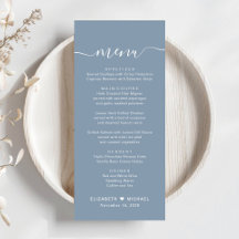 Chic Script Stofblauwe Huwelijk
