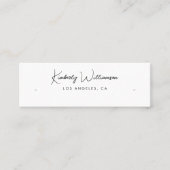 Chic Script Stud Hoop Earring Display Kaart Mini Visitekaartje (Voorkant)