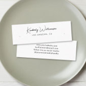 Chic Script Stud Hoop Earring Display Kaart Mini Visitekaartje