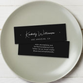 Chic Script Stud Hoop Oorbel Black Display Kaart Mini Visitekaartje