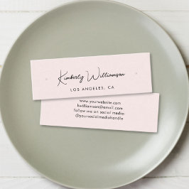 Chic Script Stud Hoop Oorbel Roze Display Kaart Mini Visitekaartje