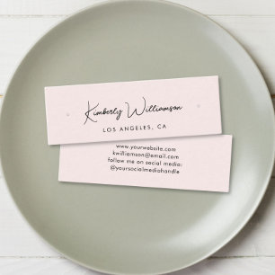 Chic Script Stud Hoop Oorbel Roze Display Kaart Mini Visitekaartje