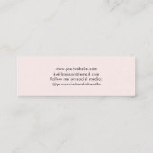 Chic Script Stud Hoop Oorbel Roze Display Kaart Mini Visitekaartje (Achterkant)