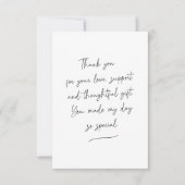 Chic Script Swash Bedankbericht Fotokaart Bedankkaart (Voorkant)