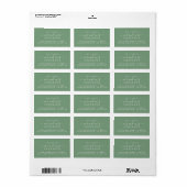 Chic Script Toekomst Mr Mevrouw Groen Retouradres Etiket (Full Sheet)