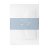Chic Script Toekomst Mr. Mrs. Blue Wedding Uitnodigingen Wikkel (Voorkant Voorbeeld)