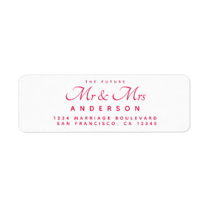 Chic Script Toekomstig Mr Mevrouw Trouwadres Etiket