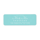 Chic Script Toekomstig Mr Mevrouw Trouwadres Etiket (Voorkant)