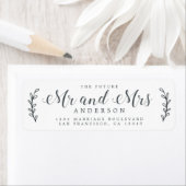 Chic Script Toekomstige Meneer Mevrouw Huwelijk Re Etiket (Insitu)