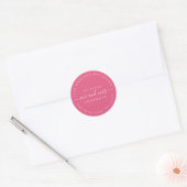 Chic Script Toekomstige Meneer Mevrouw Huwelijk Re Ronde Sticker (Envelop)