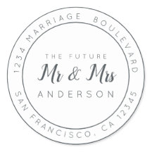 Chic Script Toekomstige Meneer Mevrouw Retouradres