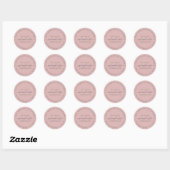 Chic Script Toekomstige Meneer Mevrouw Retouradres Ronde Sticker (Vel)