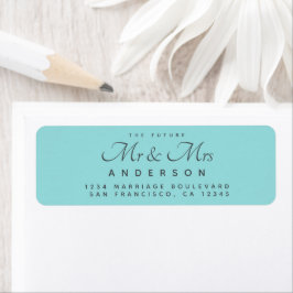 Chic Script Toekomstige Meneer Mevrouw Trouwadres Etiket