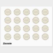 Chic Script Toekomstige Mijnheer Mevrouw Huwelijk Ronde Sticker (Vel)