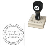 Chic Script Toekomstige Mijnheer Mevrouw Retouradr Rubberstempel (Gestempeld)