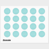 Chic Script Toekomstige Mijnheer Mevrouw Turquoise Ronde Sticker (Vel)