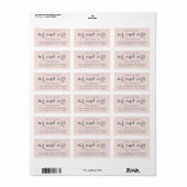 Chic Script Toekomstige Mr Mevrouw Huwelijk Retour Etiket (Full Sheet)