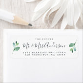 Chic Script Toekomstige Mr Mevrouw Huwelijk Retour Etiket (Insitu)