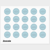 Chic Script Toekomstige Mr Mevrouw Huwelijk Retour Ronde Sticker (Vel)