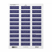 Chic Script Toekomstige Mr Mevrouw Navy Blauwe Ret Etiket (Full Sheet)