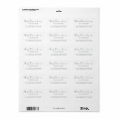 Chic Script Toekomstige Mr Mevrouw Retouradres Huw Etiket (Full Sheet)