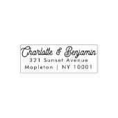 Chic Script Trouw Zelfinkende Adresstempel Zelfinktende Stempel (Design)