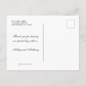 Chic Script Trouwfoto Dankjewel Aankondigingskaart (Achterkant)