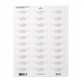 Chic Script Trouwkaart Retouradres Bewaar De Datum Etiket (Full Sheet)