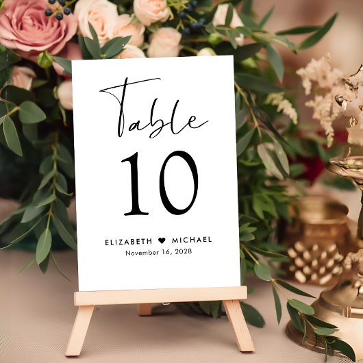Chic Script Trouwreceptie Kaart