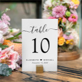 Chic Script Trouwreceptie Kaart
