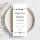 Chic Script Trouwreceptie Menu