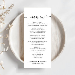 Chic Script Trouwreceptie Menu