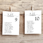 Chic Script Trouwtafel Stoelenindeling Kaart