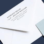 Chic Script Twee achternamen Elegant retour adres Zelfinktende Stempel