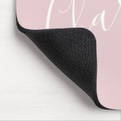 Chic Script Typografie Persoonlijke Meisjesachtige Muismat (Hoek)