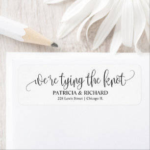 Chic Script We Komen In De Knoop Retouradres Etiket