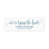 Chic Script We Komen In De Knoop  Retouradres Etiket (Voorkant)