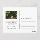 Chic-script | Weddenfoto Hartelijk dank Briefkaart (Achterkant)