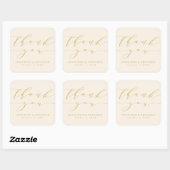 Chic-script | Weddenschap Hartelijk dank Vierkante Sticker (Vel)