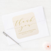 Chic-script | Weddenschap Hartelijk dank Vierkante Sticker (Envelop)