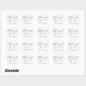 Chic-script | Weddenschap Hartelijk dank Vierkante Sticker (Vel)