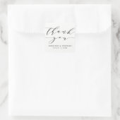 Chic-script | Weddenschap Hartelijk dank Vierkante Sticker (Tas)