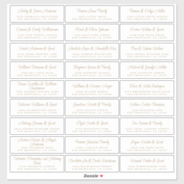 Chic Script Wedding Guest Adresetiketten Sticker