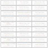 Chic Script Wedding Guest Adresetiketten Sticker (Voorkant)