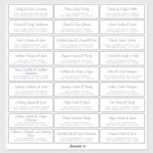 Chic Script Wedding Guest Adresetiketten