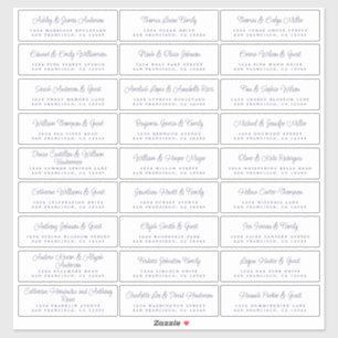 Chic Script Wedding Guest Adresetiketten Sticker