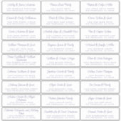 Chic Script Wedding Guest Adresetiketten Sticker (Voorkant)