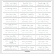 Chic Script Wedding Guest Adresetiketten