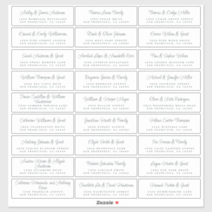 Chic Script Wedding Guest Adresetiketten Sticker