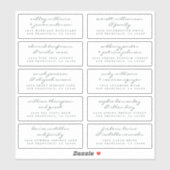 Chic Script Wedding Guest Adresetiketten Sticker (Vel)